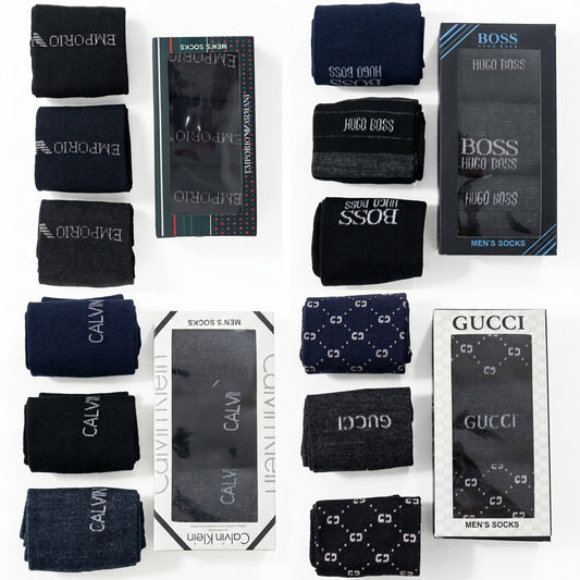 SKS-BUNDLE OFFER 4 BOXES OF PACK OF 3 FULL SOCKS (12 PAIRS).(FREE DELIVERY)