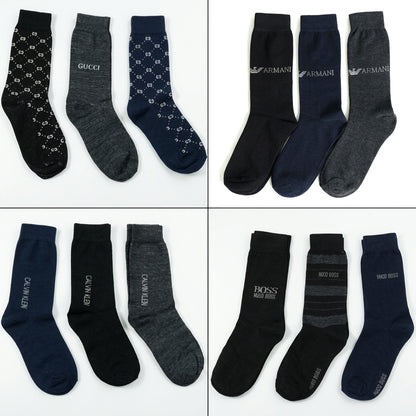 SKS-BUNDLE OFFER 4 BOXES OF PACK OF 3 FULL SOCKS (12 PAIRS).(FREE DELIVERY)