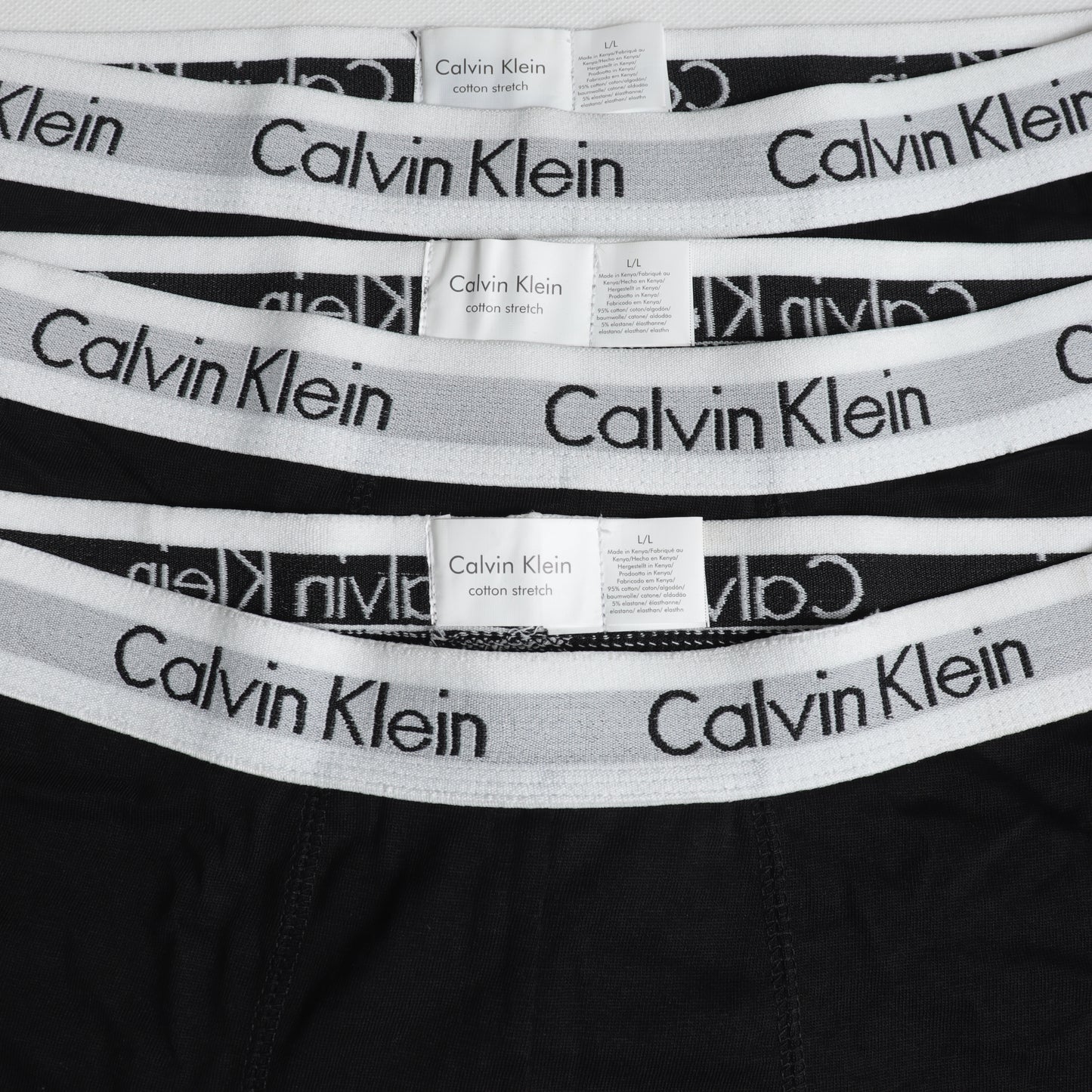 BB04-CLKLN ALL BLACK PACK OF 3 BOXER BRIEFS