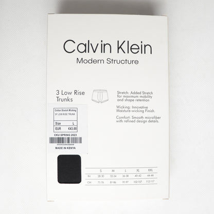 BB04-CLKLN ALL BLACK PACK OF 3 BOXER BRIEFS