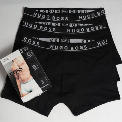 BB02-HGOBSS ALL BLACK PACK OF 3 BOXER BRIEFS