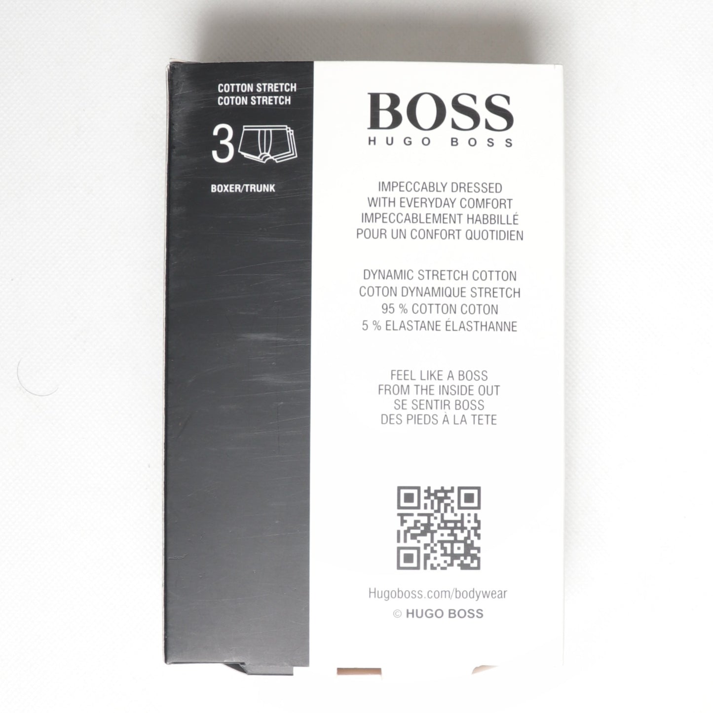 BB02-HGOBSS ALL BLACK PACK OF 3 BOXER BRIEFS