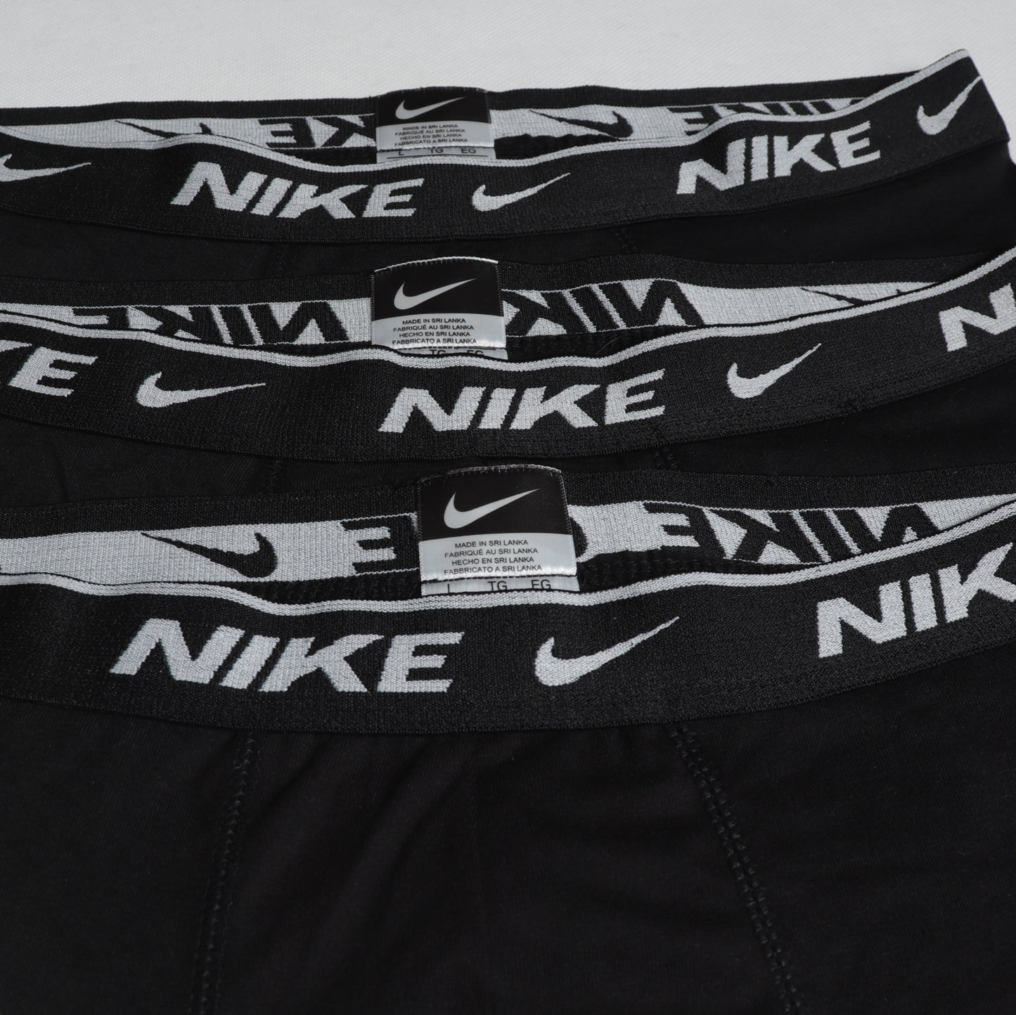 BB019-NK ALL BLACK PACK OF 3 BOXER BRIEFS