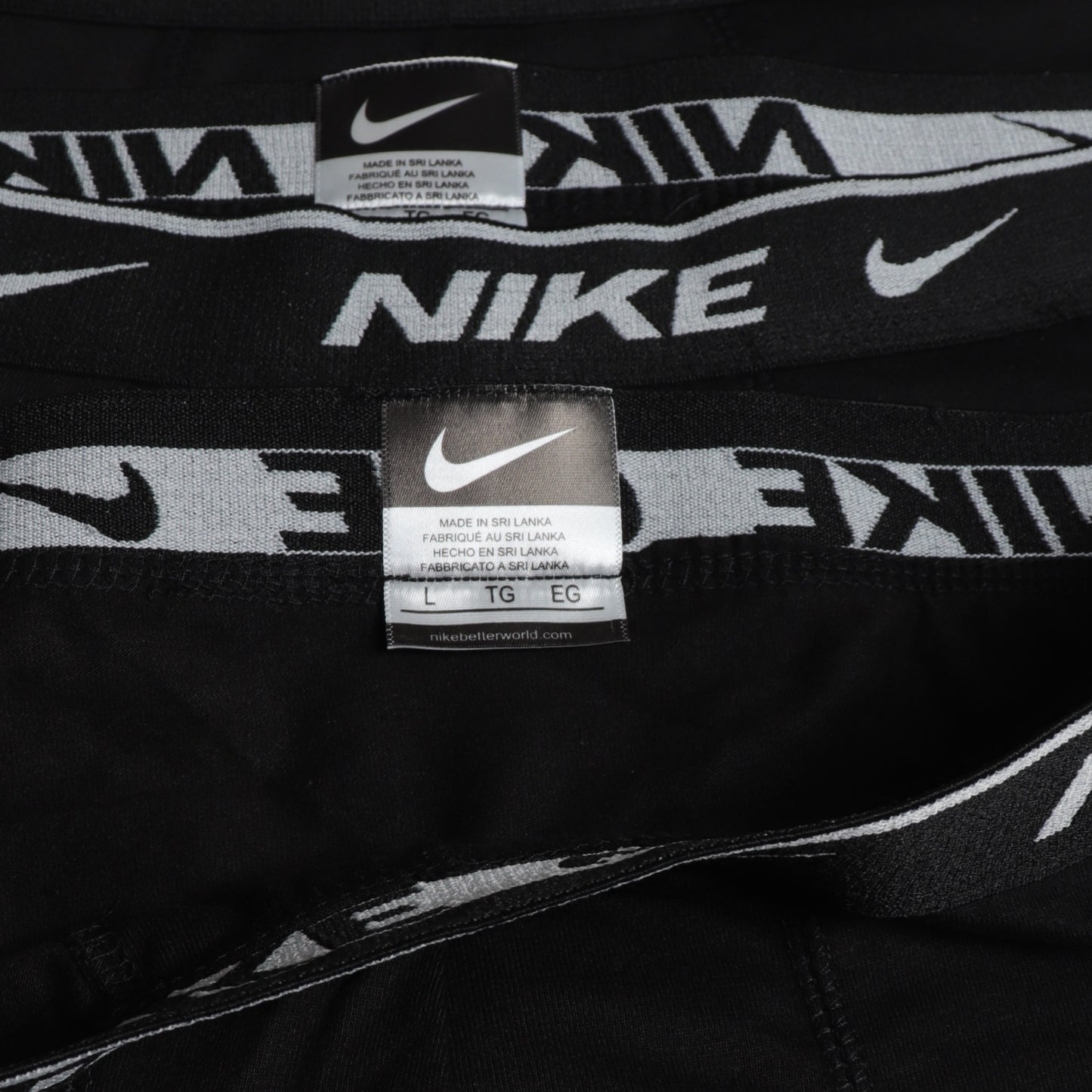 BB019-NK ALL BLACK PACK OF 3 BOXER BRIEFS