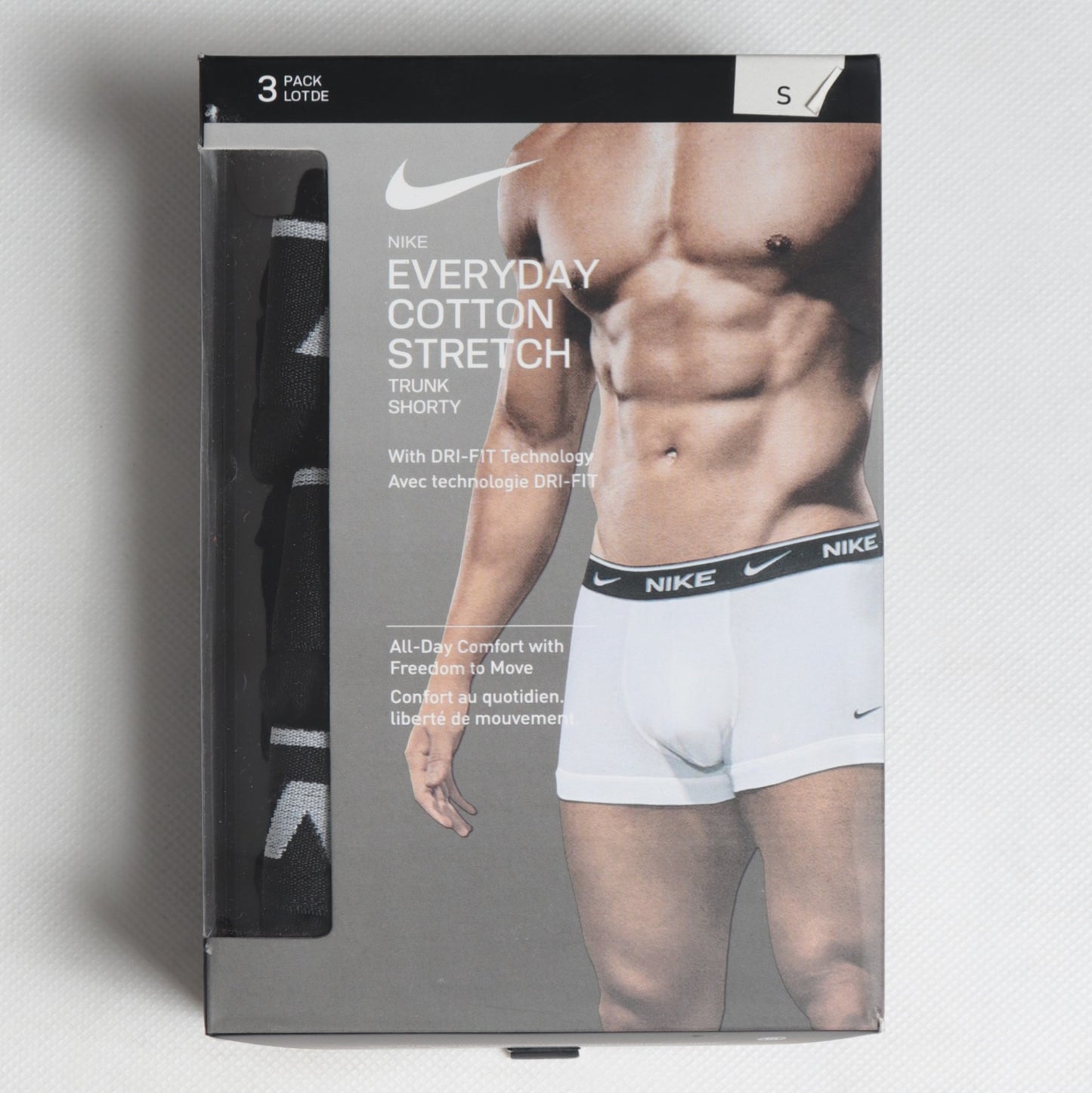 BB019-NK ALL BLACK PACK OF 3 BOXER BRIEFS
