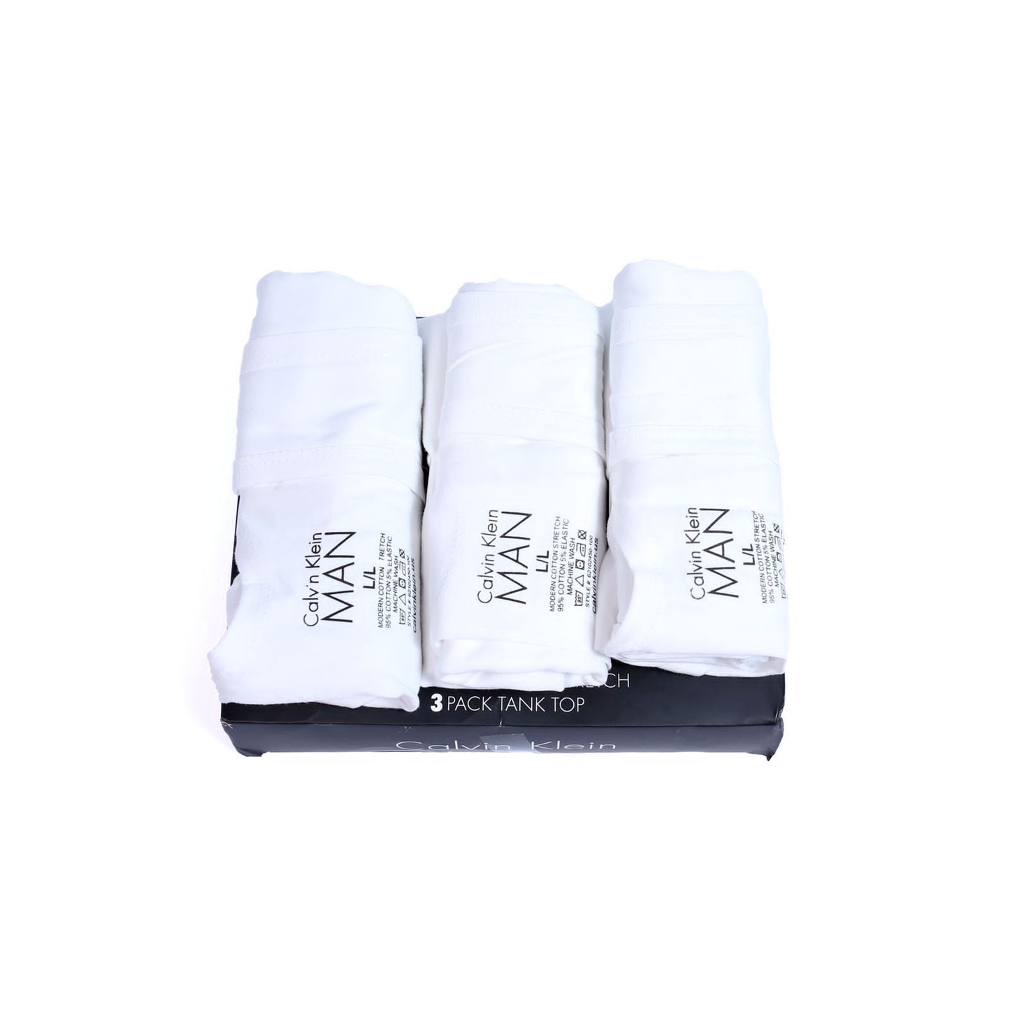 V02-CLKLN PACK OF 3 COMBED COTTON STRETCH UNDERSHIRTS (VEST)