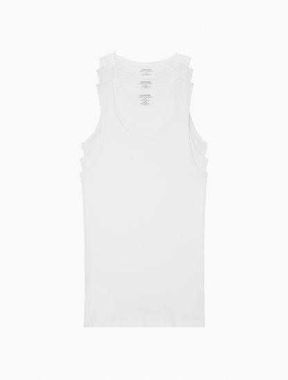 V02-CLKLN PACK OF 3 COMBED COTTON STRETCH UNDERSHIRTS (VEST)