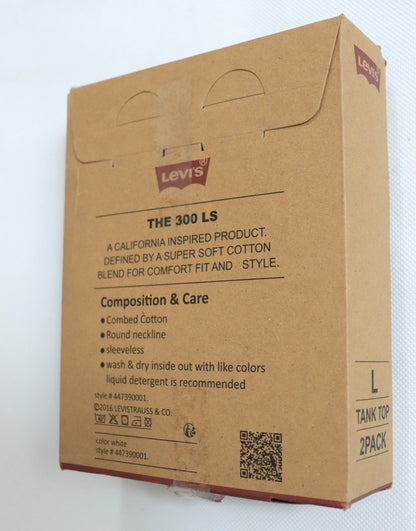 V03-LV'S PACK OF 2 COMBED COTTON STRETCH UNDERSHIRTS (VEST)