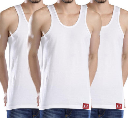 V05-UNARM PACK OF 3 COMBED COTTON STRETCH UNDERSHIRTS (VEST)